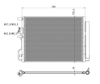 Kondensor, klimatanläggning NRF 350501