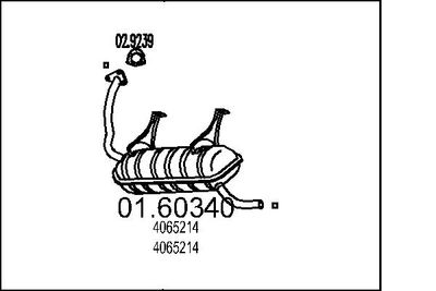 Глушитель выхлопных газов конечный MTS 01.60340 для FIAT 600