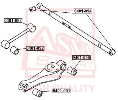 Подвеска, рычаг независимой подвески колеса ASVA 0401-093 для MITSUBISHI L400