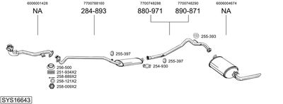 Układ wydechowy BOSAL SYS16643