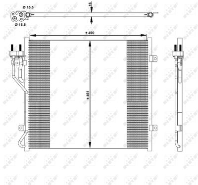 Конденсатор, кондиционер WILMINK GROUP WG2260718 для JEEP CHEROKEE