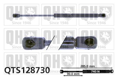 Газовая пружина, крышка багажник QUINTON HAZELL QTS128730 для VOLVO C70