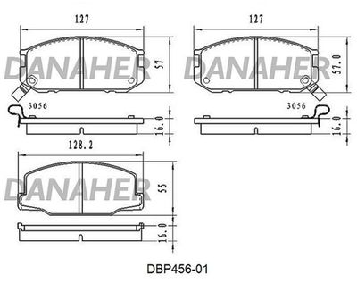 Комплект тормозных колодок, дисковый тормоз DANAHER DBP456-01 для LOTUS EXCEL