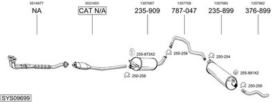 ABGASANLAGE BOSAL SYS09699