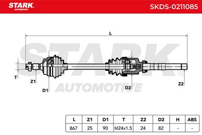 полуоска STARK SKDS-0211085