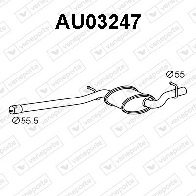 VENEPORTE AU03247 Глушитель выхлопных газов  для AUDI A4 (Ауди А4)
