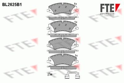 Комплект тормозных колодок, дисковый тормоз FTE 9010874 для MERCEDES-BENZ PULLMANN
