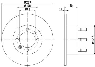 Тормозной диск TEXTAR 92062400 для ALFA ROMEO GT