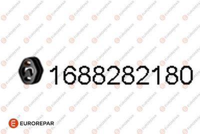 EUROREPAR 1688282180 Крепление глушителя  для VOLVO V50 (Вольво В50)