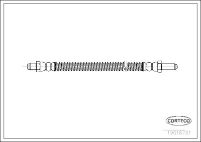 Тормозной шланг CORTECO 19018781 для LAND ROVER 110/127