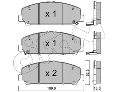 Комплект тормозных колодок, дисковый тормоз CIFAM 822-1046-0 для INFINITI QX80