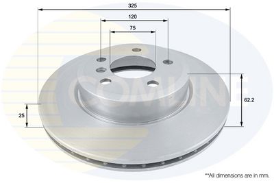спирачен диск COMLINE ADC1719V
