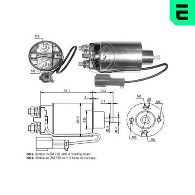 Elektromagnetický spínač, startér ERA ZM4792