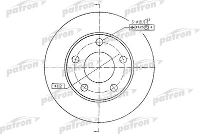 Тормозной диск PATRON PBD2666 для AUDI 100
