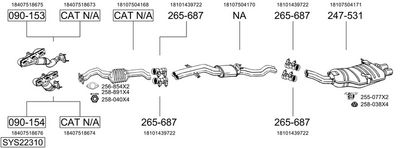 Изпускателна система BOSAL SYS22310