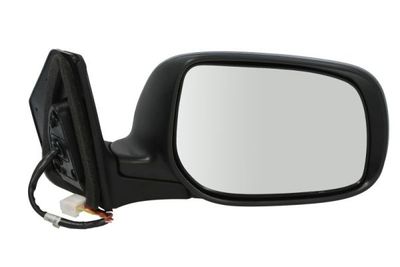 Zijspiegel Rechts (elektrisch, in reliëf, met verwarming, under-coated, elektrisch opklapbaar) past: TOYOTA AVENSIS T25 04.03-06.06