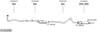Układ wydechowy BOSAL SYS20598
