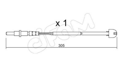 SENZOR DE AVERTIZARE UZURA PLACUTE DE FRANA