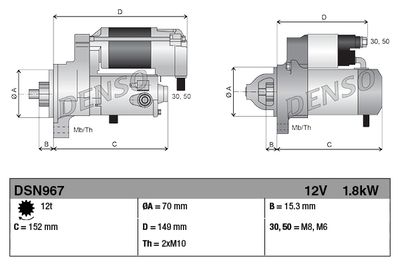 STARTER DENSO DSN967 2