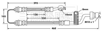 Brake Hose Borg & Beck BBH7466