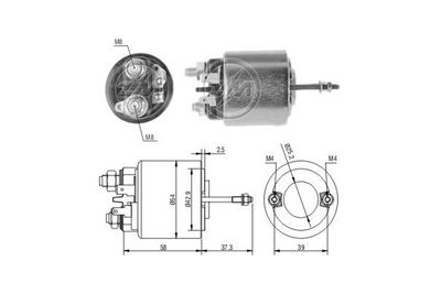 Тяговое реле, стартер ERA ZM593