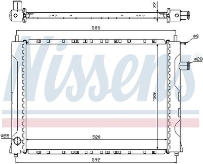 Radiator, engine cooling 642111