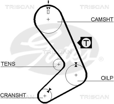 Зубчатый ремень TRISCAN 8645 5131 для RENAULT 21