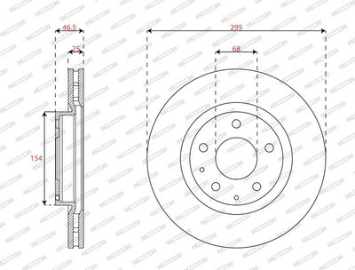 BREMSSCHEIBE FERODO DDF3035C 1