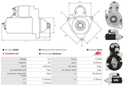 STARTER AS-PL S0289 4