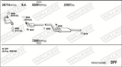 SISTEM DE ESAPAMENT WALKER REK019358B