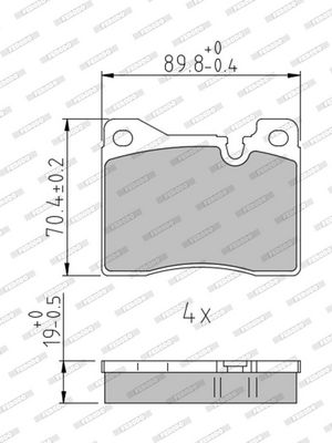 BREMSBELAGSATZ SCHEIBENBREMSE FERODO FDB163 1