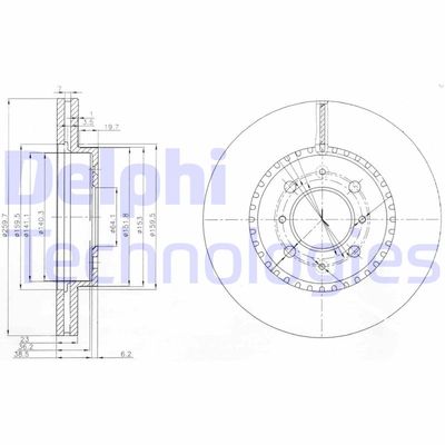 Bromsskiva DELPHI BG3965