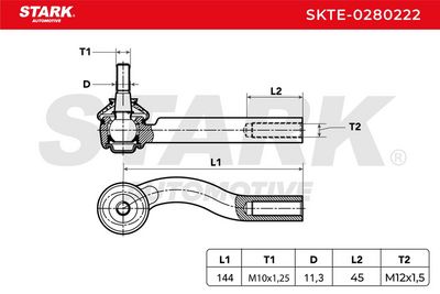 накрайник на напречна кормилна щанга STARK SKTE-0280222