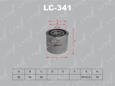 LC-341 LYNXauto Масляный фильтр