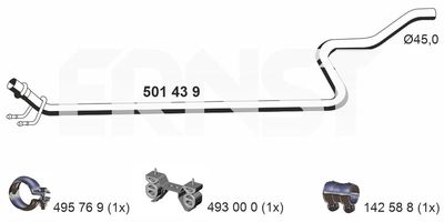 Rura wydechowa ERNST 501439