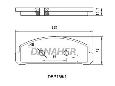 DANAHER DBP155/1 Тормозные колодки и сигнализаторы  для MAZDA 323 I (FA) 1.3