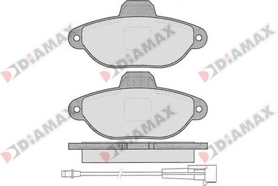 Комплект тормозных колодок, дисковый тормоз DIAMAX N09385 для FIAT PANDA