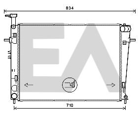 Радиатор, охлаждение двигателя EACLIMA 31R28104 для HYUNDAI TUCSON