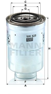 Топливный фильтр MANN-FILTER WK 828 x для TOYOTA HIACE