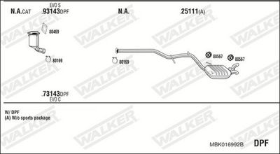 Изпускателна система WALKER MBK016992B
