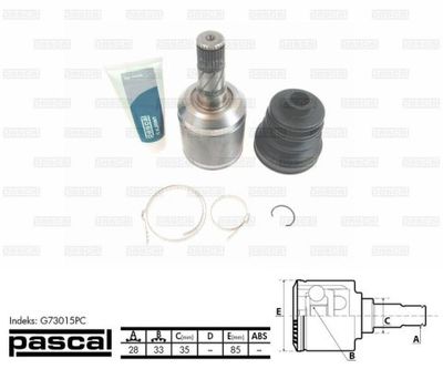 Ledsats, drivaxel PASCAL G73015PC