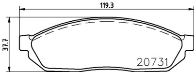 Комплект тормозных колодок, дисковый тормоз HELLA 8DB 355 037-121 для SUZUKI CARRY