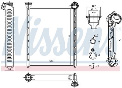 SCHIMBATOR CALDURA INCALZIRE HABITACLU NISSENS 71162 6