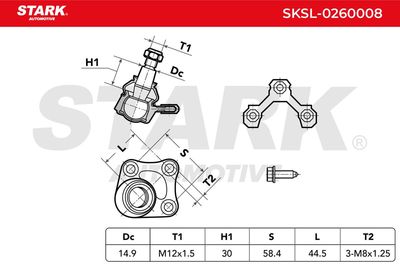 Шарнири STARK SKSL-0260008