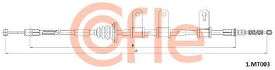 Тросик, cтояночный тормоз COFLE 92.1.MT003 для MITSUBISHI GRANDIS