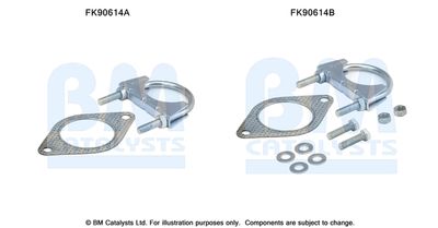 Монтажный комплект, катализатор BM CATALYSTS FK90614 для FIAT BARCHETTA