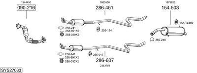 Изпускателна система BOSAL SYS27033