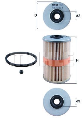 Bränslefilter KNECHT KX 204 D