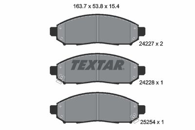 Комплект тормозных колодок, дисковый тормоз TEXTAR 2422704 для NISSAN XTERRA
