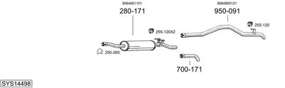 Układ wydechowy BOSAL SYS14498